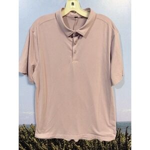 Lululemon  Polo Shirt‎ Mens Large Purple Performance Golf Stretch